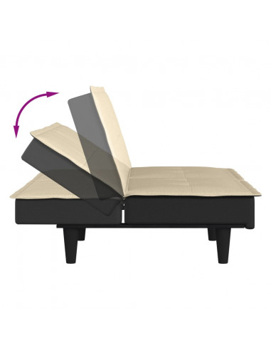 Divano Letto Crema in Tessuto