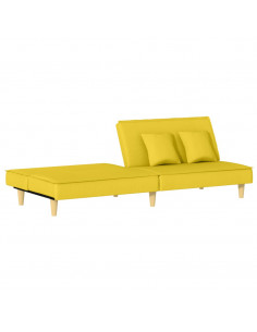 Divano Letto Giallo Chiaro in Tessuto