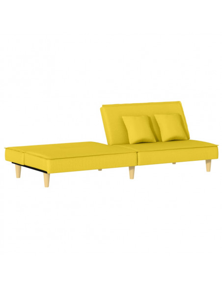 Divano Letto Giallo Chiaro in Tessuto