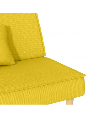 Divano Letto Giallo Chiaro in Tessuto
