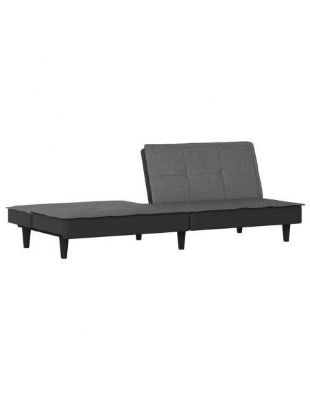 Divano Letto Grigio Scuro in Tessuto