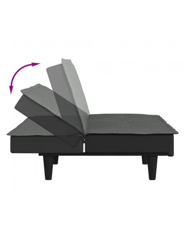 Divano Letto Grigio Scuro in Tessuto