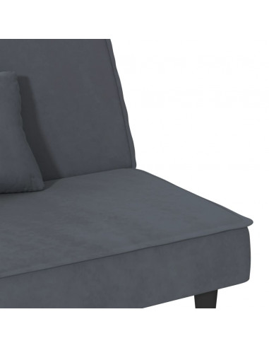 Divano Letto Grigio Scuro in Velluto