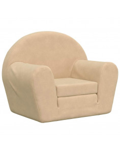 Divano Letto per Bambini Crema in Morbido Peluche