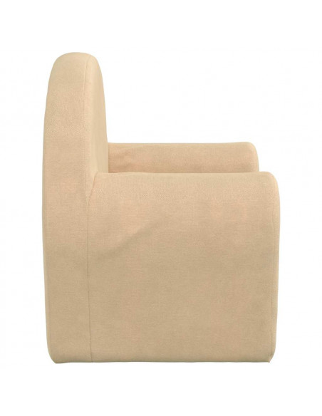 Divano Letto per Bambini Crema in Morbido Peluche
