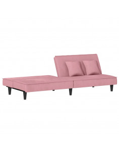 Divano Letto Rosa in Velluto