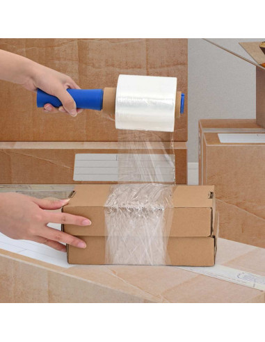Film Estensibile con Manico 10 pz Trasparente 23 μm 50cm x 150m