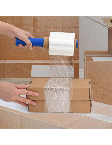 Film Estensibile con Manico 10 pz Trasparente 23 μm 50cm x 150m