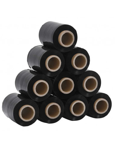 Film Estensibili 10 pz Nero 23 μm 10 cm x 150 m