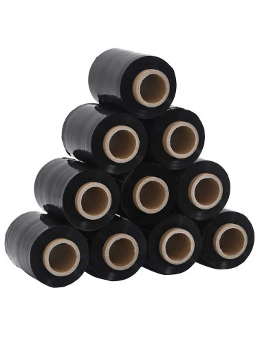 Film Estensibili 10 pz Nero 23 μm 10 cm x 300 m
