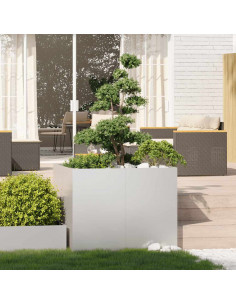 Fioriera 100x100x80 cm in Acciaio Inox 2