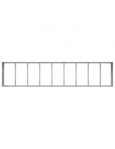 Fioriera 360x80x40 cm in Acciaio Zincato