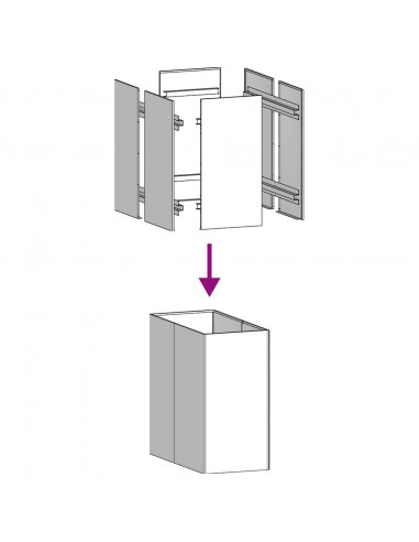 Fioriera 40x80x80 cm in Acciaio Inox