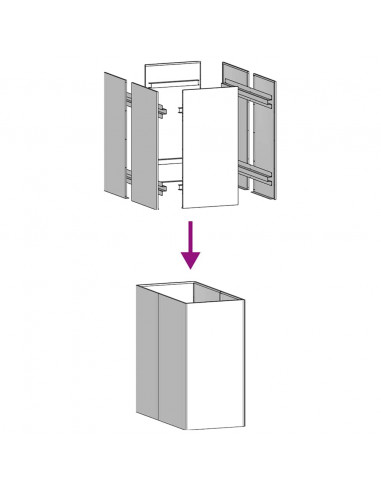 Fioriera 40x80x80 cm in Acciaio Zincato