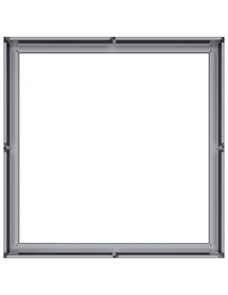 Fioriera 80x80x30 cm in Acciaio Zincato