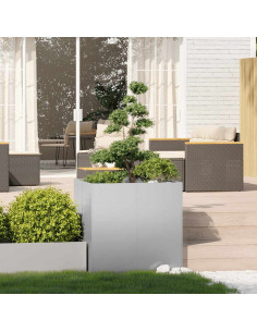 Fioriera 80x80x80 cm in Acciaio Zincato 2