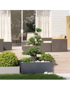 Fioriera Antracite 100x100x40 cm in Acciaio 2