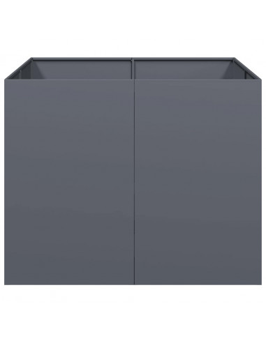 Fioriera Antracite 100x100x80 cm in Acciaio