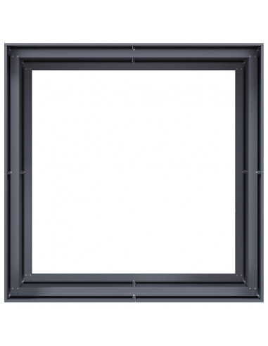 Fioriera Antracite 100x100x80 cm in Acciaio