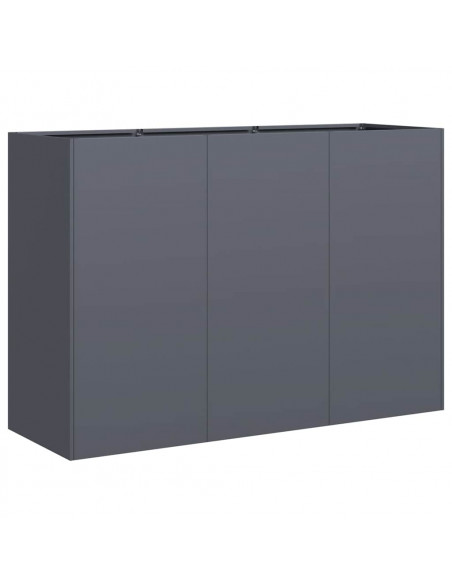Fioriera Antracite 120x40x80 cm in Acciaio Laminato a Freddo