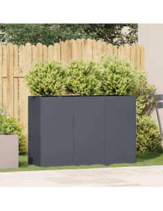 Fioriera Antracite 120x40x80 cm in Acciaio Laminato a Freddo 2