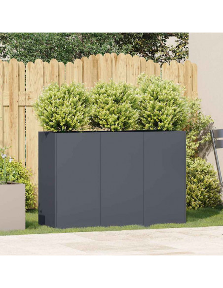 Fioriera Antracite 120x40x80 cm in Acciaio Laminato a Freddo