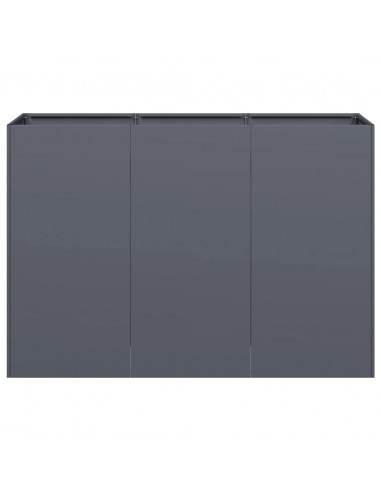 Fioriera Antracite 120x40x80 cm in Acciaio Laminato a Freddo