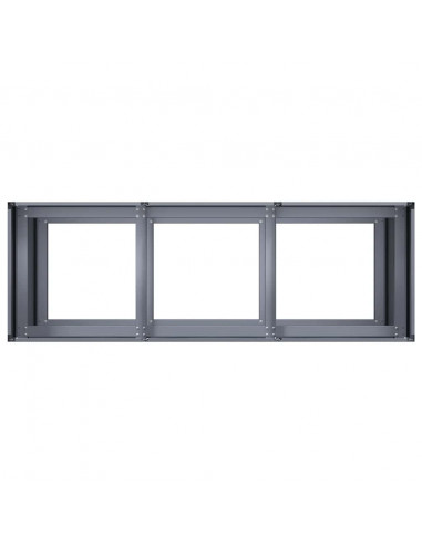 Fioriera Antracite 120x40x80 cm in Acciaio Laminato a Freddo