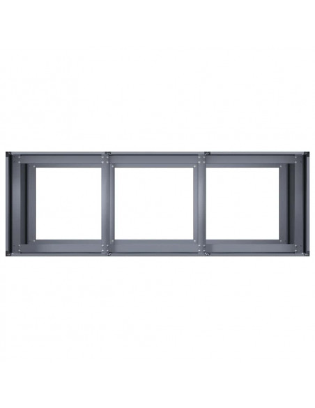 Fioriera Antracite 120x40x80 cm in Acciaio Laminato a Freddo