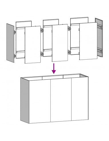 Fioriera Antracite 120x40x80 cm in Acciaio Laminato a Freddo