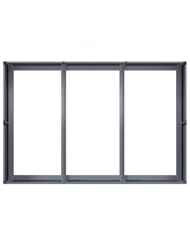 Fioriera Antracite 120x80x40 cm in Acciaio