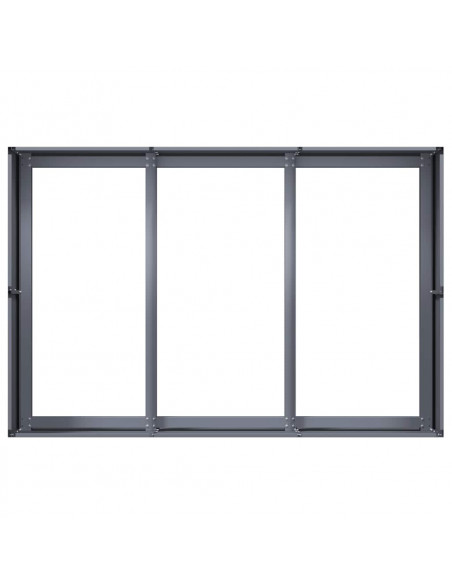 Fioriera Antracite 120x80x40 cm in Acciaio