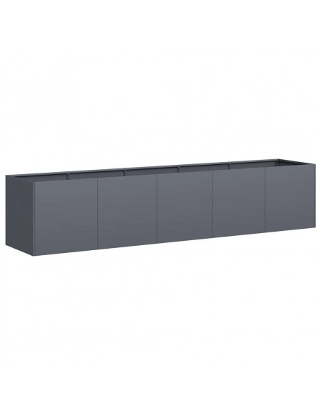 Fioriera Antracite 200x40x40 cm in Acciaio Laminato a Freddo