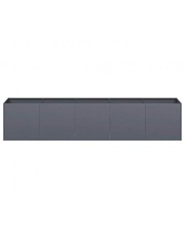 Fioriera Antracite 200x40x40 cm in Acciaio Laminato a Freddo