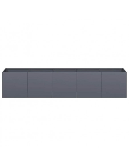 Fioriera Antracite 200x40x40 cm in Acciaio Laminato a Freddo