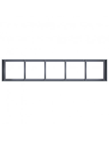 Fioriera Antracite 200x40x40 cm in Acciaio Laminato a Freddo