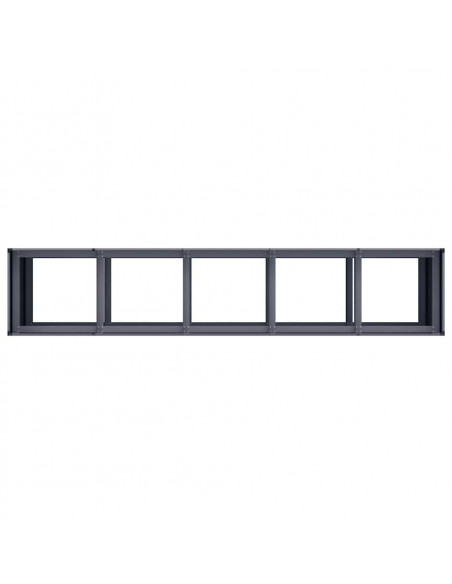 Fioriera Antracite 200x40x80 cm in Acciaio Laminato a Freddo