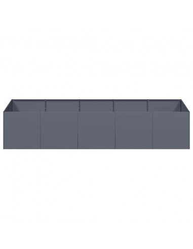 Fioriera Antracite 200x80x40 cm in Acciaio