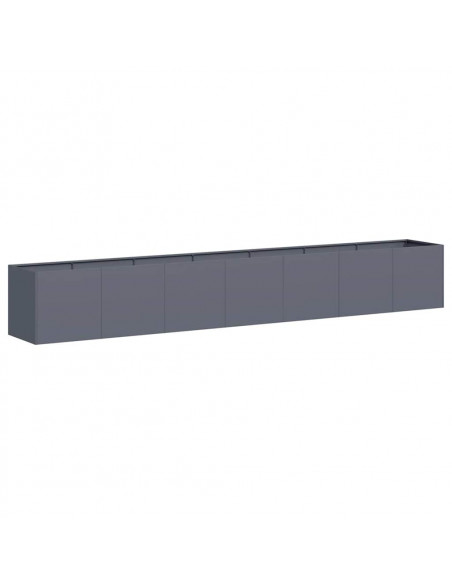 Fioriera Antracite 280x40x40 cm in Acciaio Laminato a Freddo