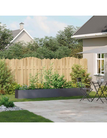 Fioriera Antracite 280x40x40 cm in Acciaio Laminato a Freddo