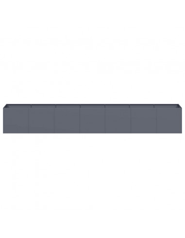 Fioriera Antracite 280x40x40 cm in Acciaio Laminato a Freddo