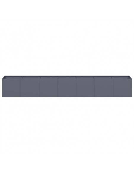 Fioriera Antracite 280x40x40 cm in Acciaio Laminato a Freddo