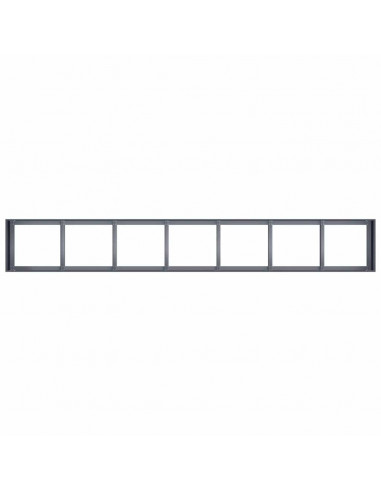 Fioriera Antracite 280x40x40 cm in Acciaio Laminato a Freddo