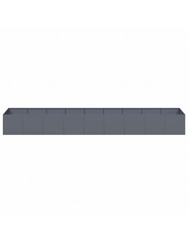 Fioriera Antracite 360x80x40 cm in Acciaio