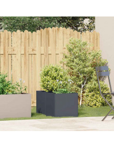 Fioriera Antracite 40x80x40 cm in Acciaio Laminato a Freddo 2