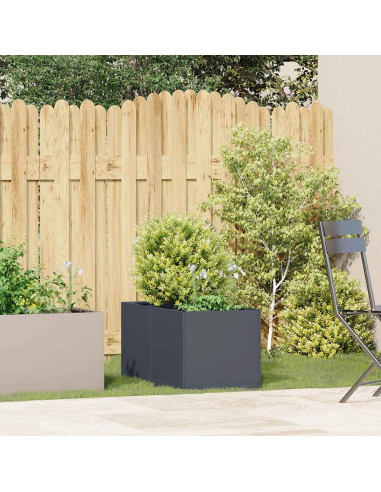 Fioriera Antracite 40x80x40 cm in Acciaio Laminato a Freddo