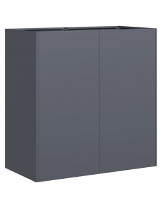 Fioriera Antracite 80x40x80 cm in Acciaio Laminato a Freddo