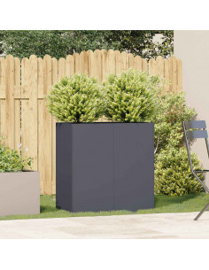 Fioriera Antracite 80x40x80 cm in Acciaio Laminato a Freddo 2