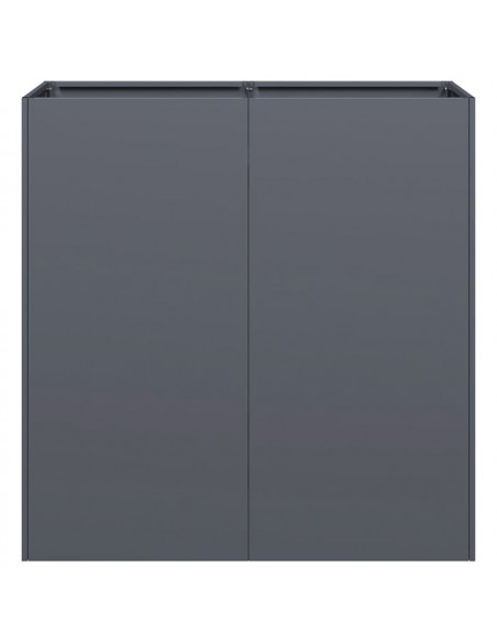 Fioriera Antracite 80x40x80 cm in Acciaio Laminato a Freddo