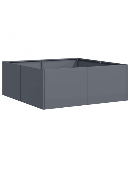 Fioriera Antracite 80x80x30 cm in Acciaio